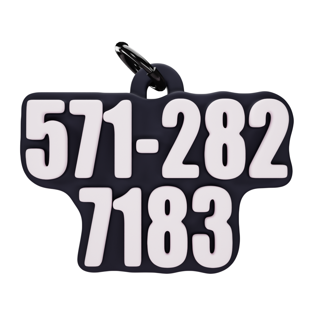 Custom Phone Number Keychain lmao